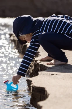 Nordbjrn Uv & Strand*Nordbjørn Sandhamn UV-Sæt, Navy Stripe Blå/Hvid