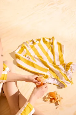 Nordbjrn Uv & Strand*Nordbjörn Sandsjön UV-Badedragt, Yellow Stripe