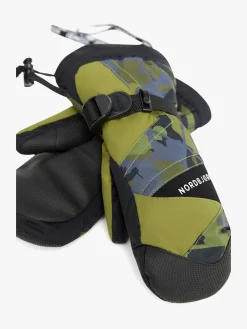 Nordbjrn Tilbehør|Vintertøj*Nordbjørn Valley Jr Vanter, Fern Cork Sort/Grøn/Grå