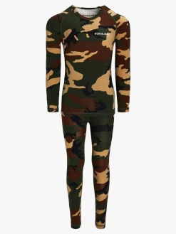 Børn Nordbjrn Nordbjørn Verbier Skiundertøj Bamboo, Camo Classic