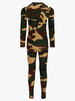 Børn Nordbjrn Nordbjørn Verbier Skiundertøj Bamboo, Camo Classic