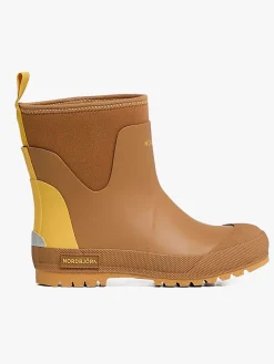 Børn Nordbjrn Nordbjörn Viskan  Forede Gummistøvler, Tobacco Brown/York Yellow