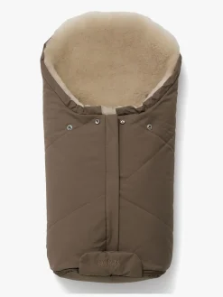 Nordlys Køreposer*Fenya Mini Lammeskindskørepose, Valnød/Beige Brun/Beige