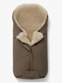 Nordlys Køreposer*Fenya Mini Lammeskindskørepose, Valnød/Beige Brun/Beige