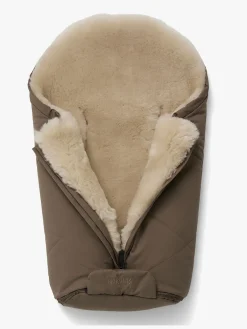 Nordlys Køreposer*Fenya Mini Lammeskindskørepose, Valnød/Beige Brun/Beige