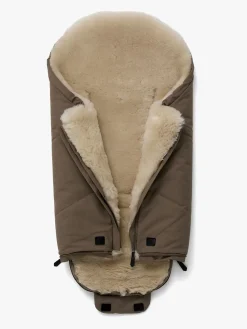 Nordlys Køreposer*Fenya Mini Lammeskindskørepose, Valnød/Beige Brun/Beige