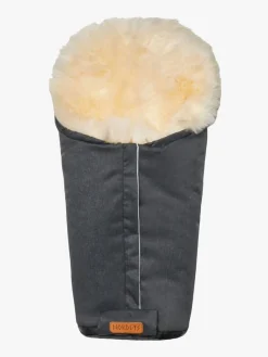 Nordlys Køreposer*Idun Mini Lammeskindskørepose, Grey/Natural Grå/Hvid