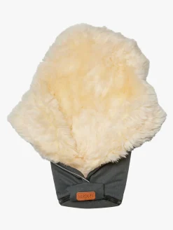 Nordlys Køreposer*Idun Mini Lammeskindskørepose, Grey/Natural Grå/Hvid