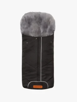 Nordlys Køreposer*Saga Lammeskindskørepose, Black/Grey Grå/Sort