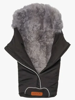 Nordlys Køreposer*Saga Lammeskindskørepose, Black/Grey Grå/Sort