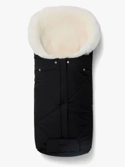 Nordlys Køreposer*Thyra Lammeskindskørepose, Sort/Hvid Hvid/Sort