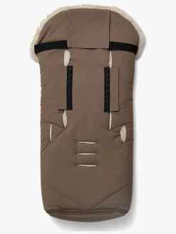 Nordlys Køreposer>Thyra Lammeskindskørepose, Valnød/Beige