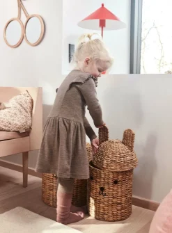 Børn OYOY Bear & Rabbit Opbevaringskurv 2-pak, Nature