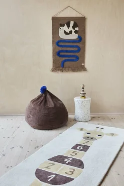 Børn OYOY Giraffe Hopscotch Legetæppe, Yellow