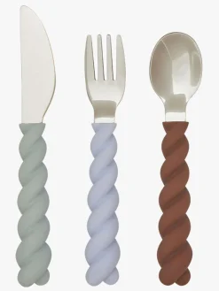 OYOY Spisetid*Mellow Bestik 3-pak, Pale Mint/Choko/Ice Blue Grøn/Brun/Blå