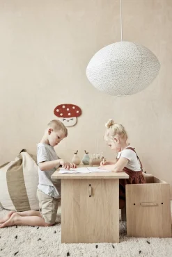 Børn OYOY Moyo Lampeskærm Large, Off White/Black