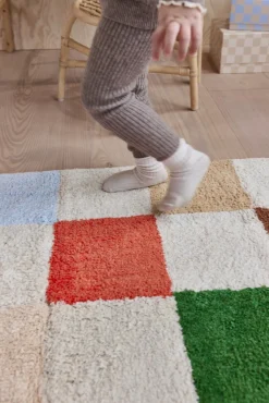 Børn OYOY Skak Gulvtæppe 48x80, Multi