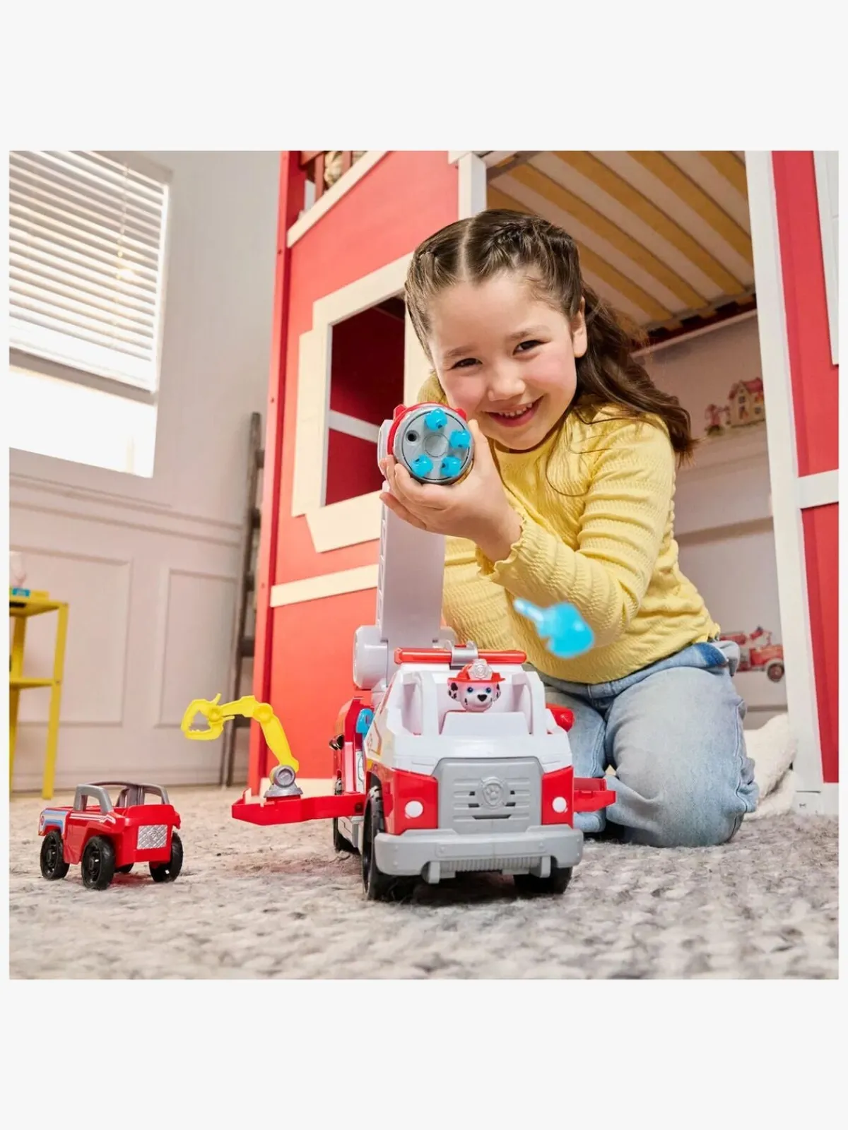 PawPatrol Legetøjsbiler & -Fartøjer>Paw Patrol Fire Rescue Deluxe Brandbil