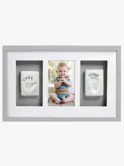 Børn Pearhead Babyprints Deluxe Ramme Trippel, Grå