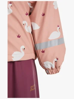 Børn PetiteCherieAtelier Regntøj></noscript>Petite Chérie Atelier Aline Foret Regnsæt, Swan Mellow Rose