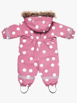 PetiteCherieAtelier Flyverdragter|Fleecetøj*Petite Chérie Atelier Amour Babyflyverdragt, Big Dots Mesa Rose Lyserød/Hvid