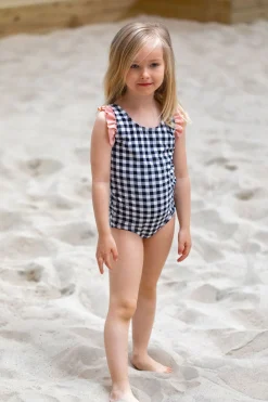 PetiteCherieAtelier Uv & Strand*Petite Chérie Atelier Bonnie Badedragt, Phantom Blå/Hvid