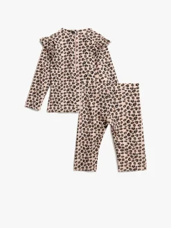 PetiteCherieAtelier Uv & Strand*Petite Chérie Atelier Cecina UV-Sæt, Leo Beige/Brun/Sort