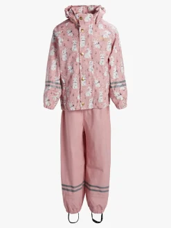 PetiteCherieAtelier Regntøj*Petite Chérie Atelier Cleo Regnsæt, Bunny Meadow/Bridal Rose Lyserød/Hvid