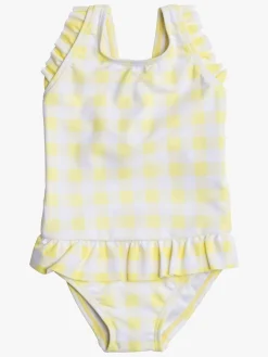 PetiteCherieAtelier Uv & Strand*Petite Chérie Atelier Emmanuelle Badedragt, Limelight Gul/Hvid