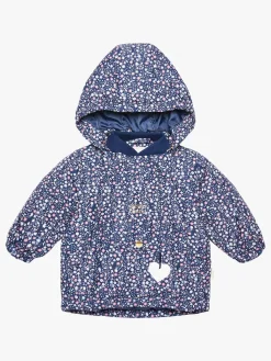 PetiteCherieAtelier Vintertøj*Petite Chérie Atelier Lola Jakke, Navy Small Flower Blå/Flerfarvet