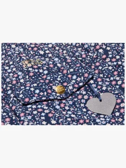 PetiteCherieAtelier Vintertøj*Petite Chérie Atelier Lola Jakke, Navy Small Flower Blå/Flerfarvet