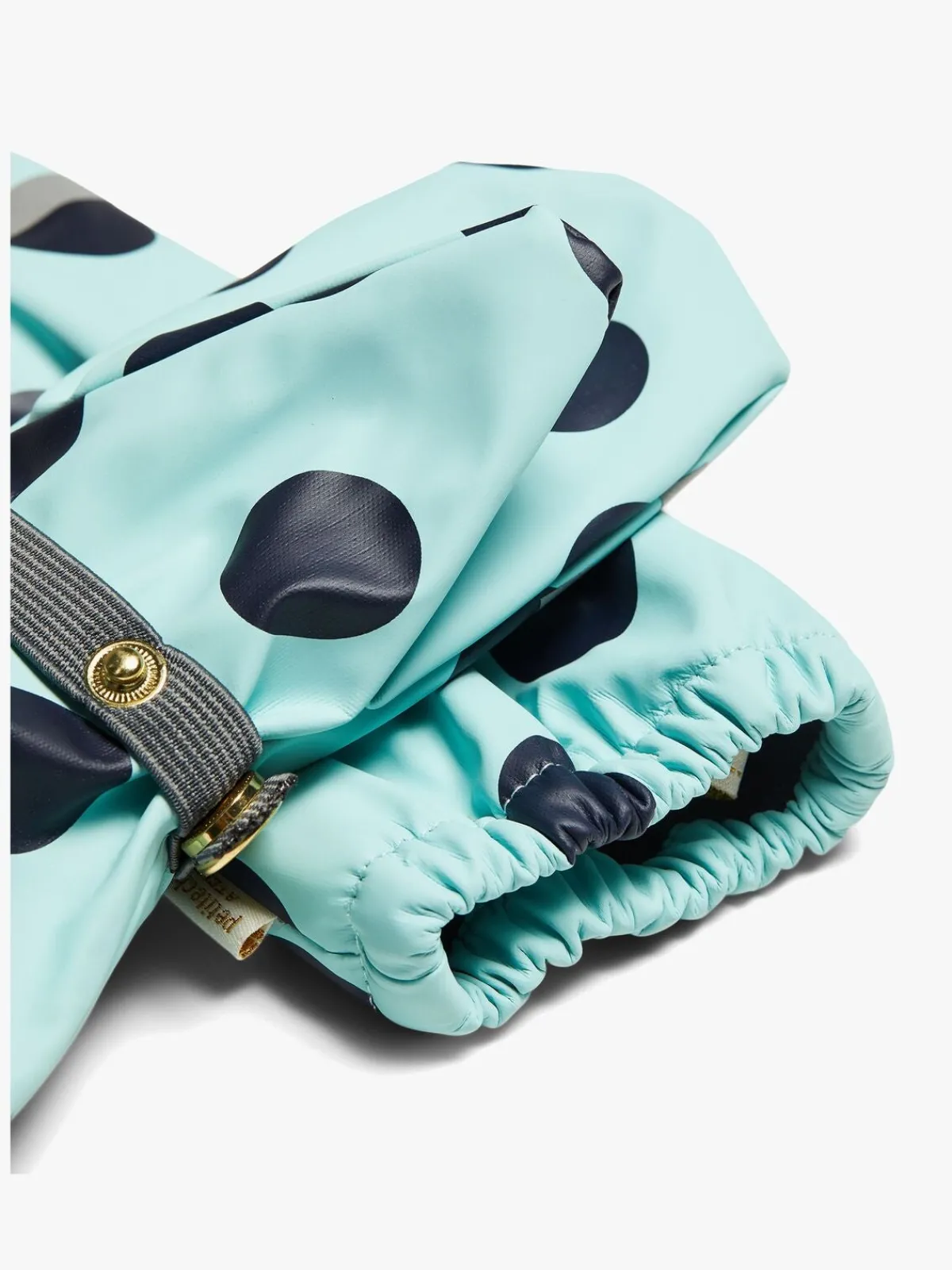 PetiteCherieAtelier Regntøj|Tilbehør*Petite Chérie Atelier Lyon Regnhat & Forede Vanter, Dots Icy Morn Blå