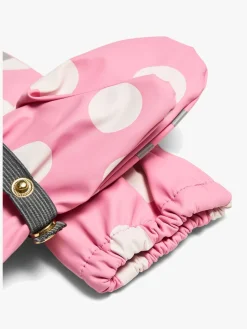 PetiteCherieAtelier Regntøj|Tilbehør*Petite Chérie Atelier Lyon Regnhat & Forede Vanter, Dots Satchet Pink Lyserød/Hvid