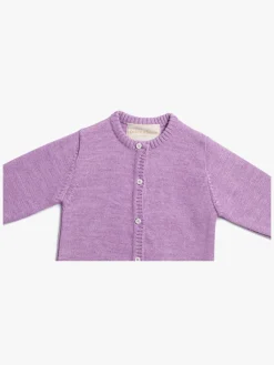 Børn PetiteCherieAtelier Petite Chérie Atelier Margit Babytrøje, Light Purple/Dusty Purple