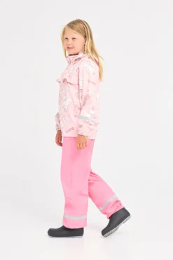 PetiteCherieAtelier Regntøj*Petite Chérie Atelier Maxime Regnsæt, Unicorn Lotus Lyserød/Hvid
