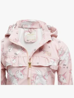 PetiteCherieAtelier Regntøj*Petite Chérie Atelier Maxime Regnsæt, Unicorn Lotus Lyserød/Hvid