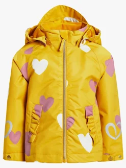 Børn PetiteCherieAtelier Petite Chérie Atelier Rose Skaljakke, Hearts Yellow