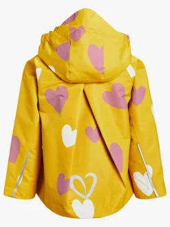 Børn PetiteCherieAtelier Petite Chérie Atelier Rose Skaljakke, Hearts Yellow