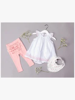 Børn PetiteCherieAtelier Petite Chérie Atelier Vere Kjole, White/Pink