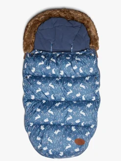 PetiteCherie Køreposer*Petite Chérie Essence Kørepose, Rabbit Meadow/Vintage Blossom Blå/Hvid