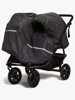 PetiteCherie Vogntilbehør>Petite Chérie Regnslag Refleks Søskendevogn, Black