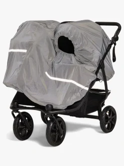 PetiteCherie Vogntilbehør>Petite Chérie Regnslag Refleks Søskendevogn, Black