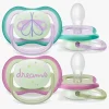 PhilipsAvent Sutter & Suttesnore>Philips Avent Ultra Air Night Sutter 2-Pak 0-6m, Grøn/Lilla