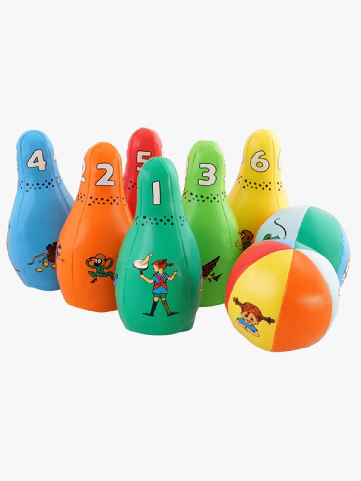 BarboToys Legetøj Til Børn På 0-10 År|Spil & Puslespil*Pippi Langstrømpe Blødt Bowlingsæt