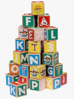 PippiLangstrump Trælegetøj>Pippi Langstrømpe Bogstavsklodser 36 Stk.