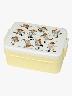 PippiLangstrump Spisetid*Pippi Langstrømpe Cirkus Madkasse, Gul Gul/Hvid