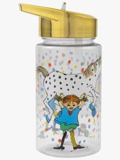 PippiLangstrump Spisetid*Pippi Langstrømpe Fødselsdag Drikkedunk, Guldfarvet Flerfarvet