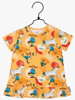 PippiLangstrump Kjoler & Tunikaer*Pippi Langstrømpe Glad Kjole, Melon