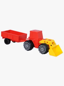 Plasto Udelegetøj>Traktor m. Frontlæsser & Anhængervogn