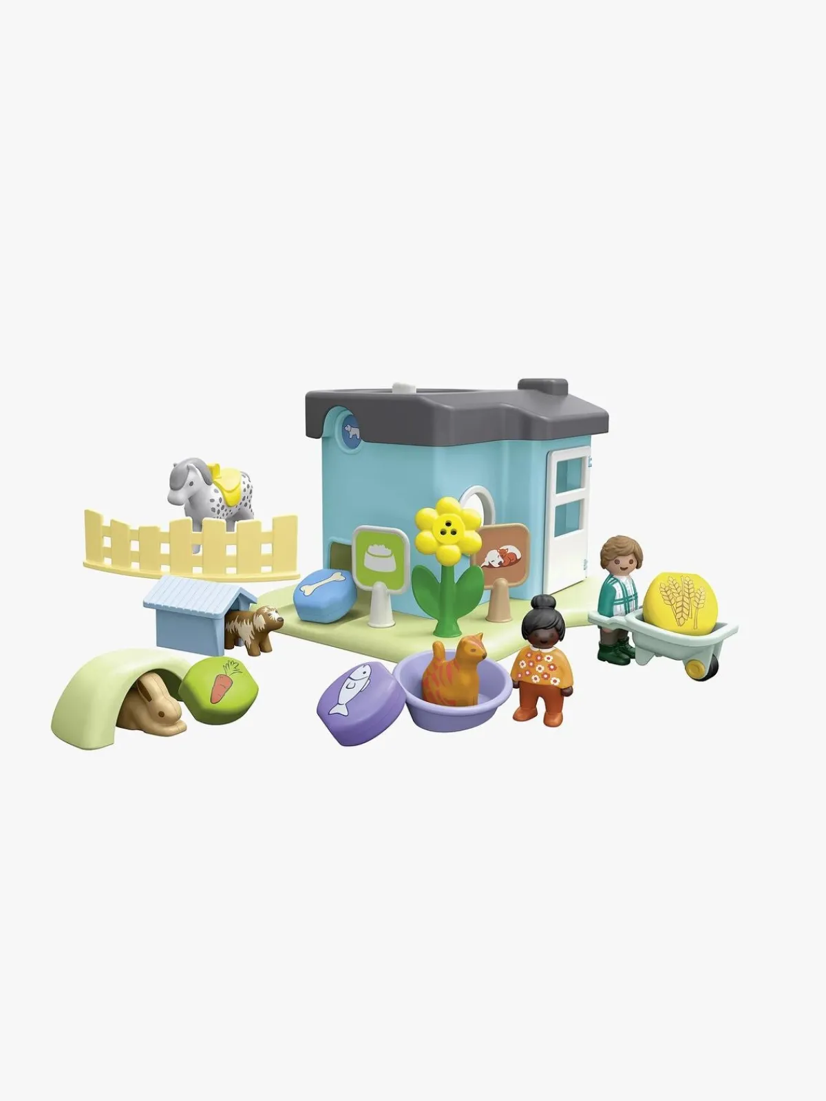 Børn Playmobil Legetøj Til Børn På 0-10 År|Byggesæt & Lego>71690 1.2.3: Dyrepension Med Godbidsmaskine Byggesæt